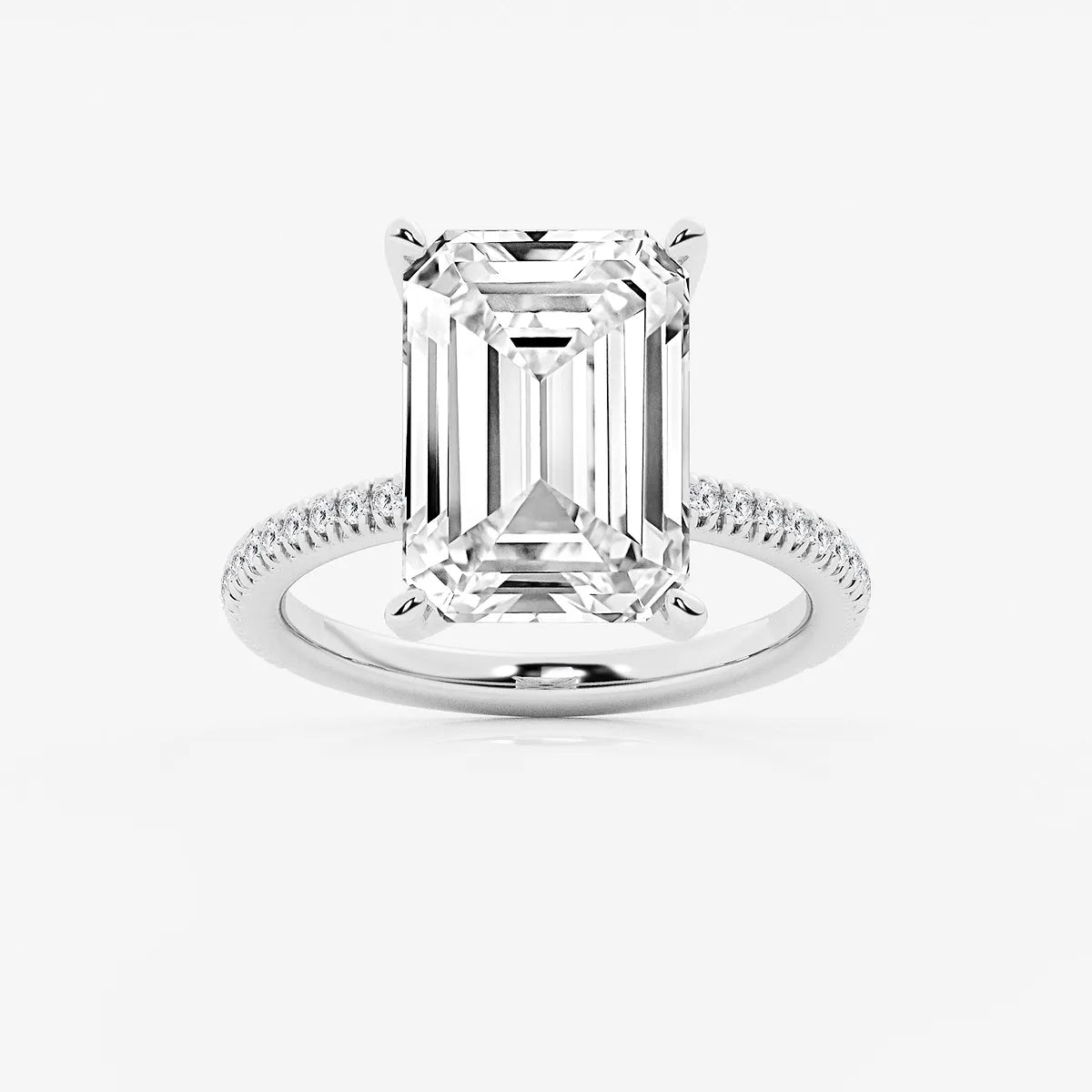 Emerald Cut Lab Diamond Engagement Ring
