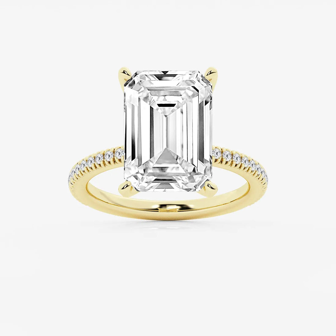 Emerald Cut Lab Diamond Engagement Ring