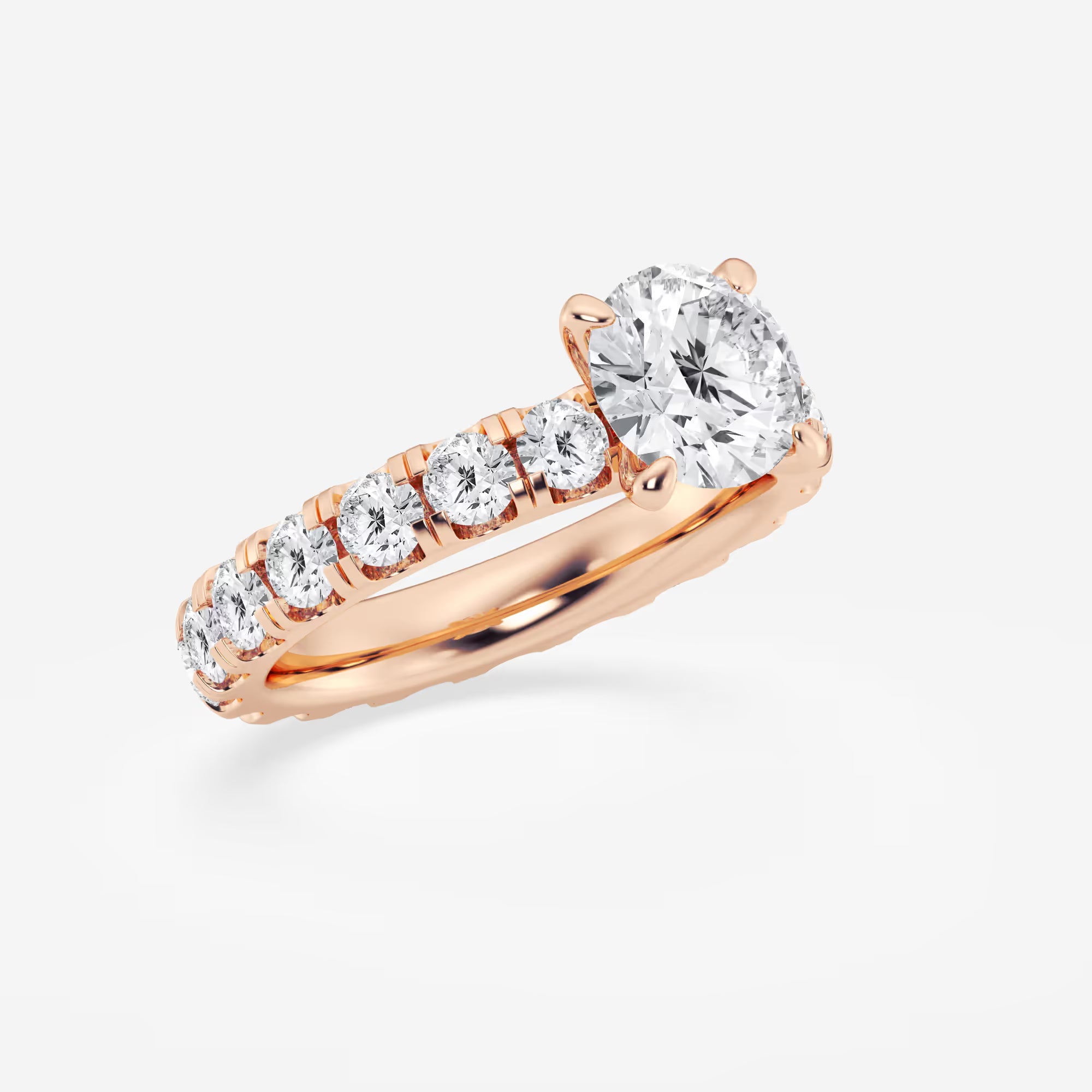 Round Cut Lab Grown Diamond Solitaire Engagement Ring