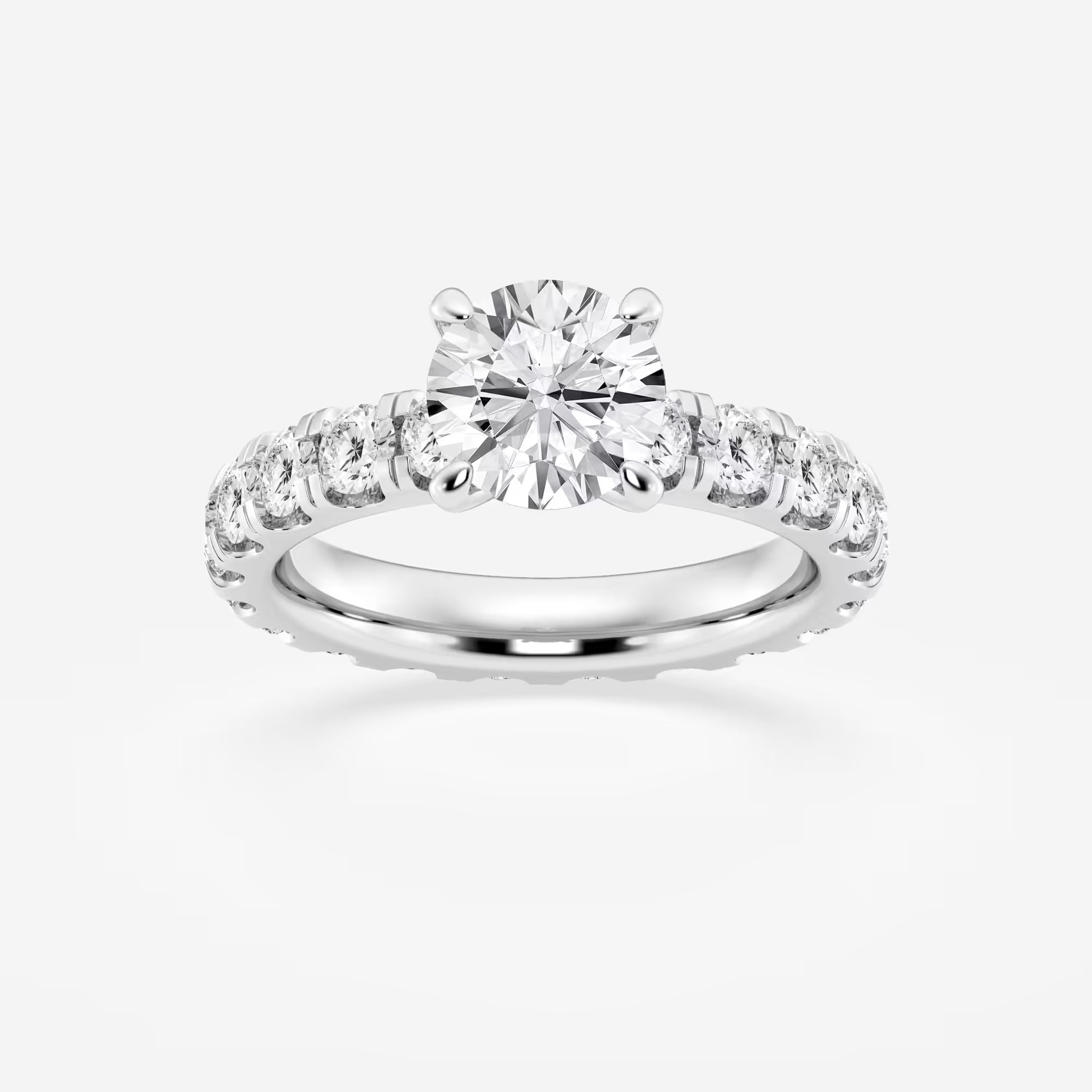 Round Cut Lab Grown Diamond Solitaire Engagement Ring