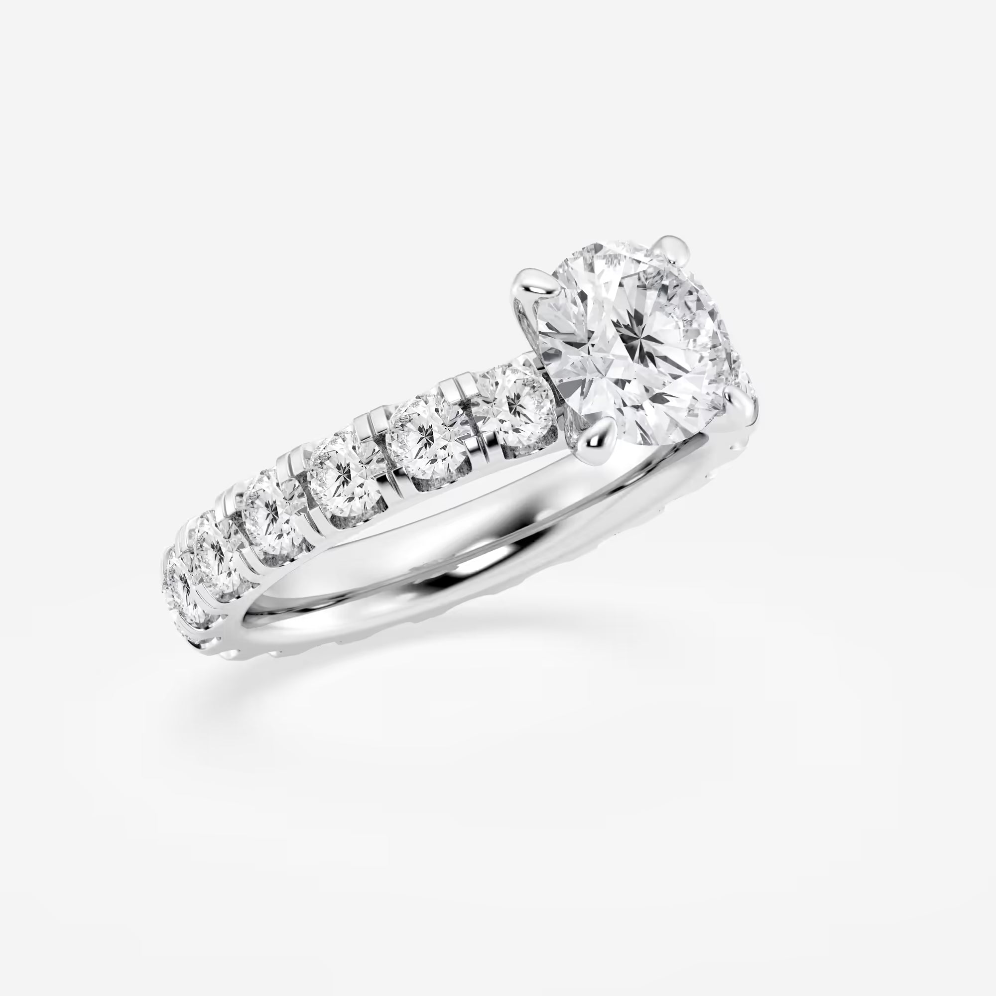 Round Cut Lab Grown Diamond Solitaire Engagement Ring