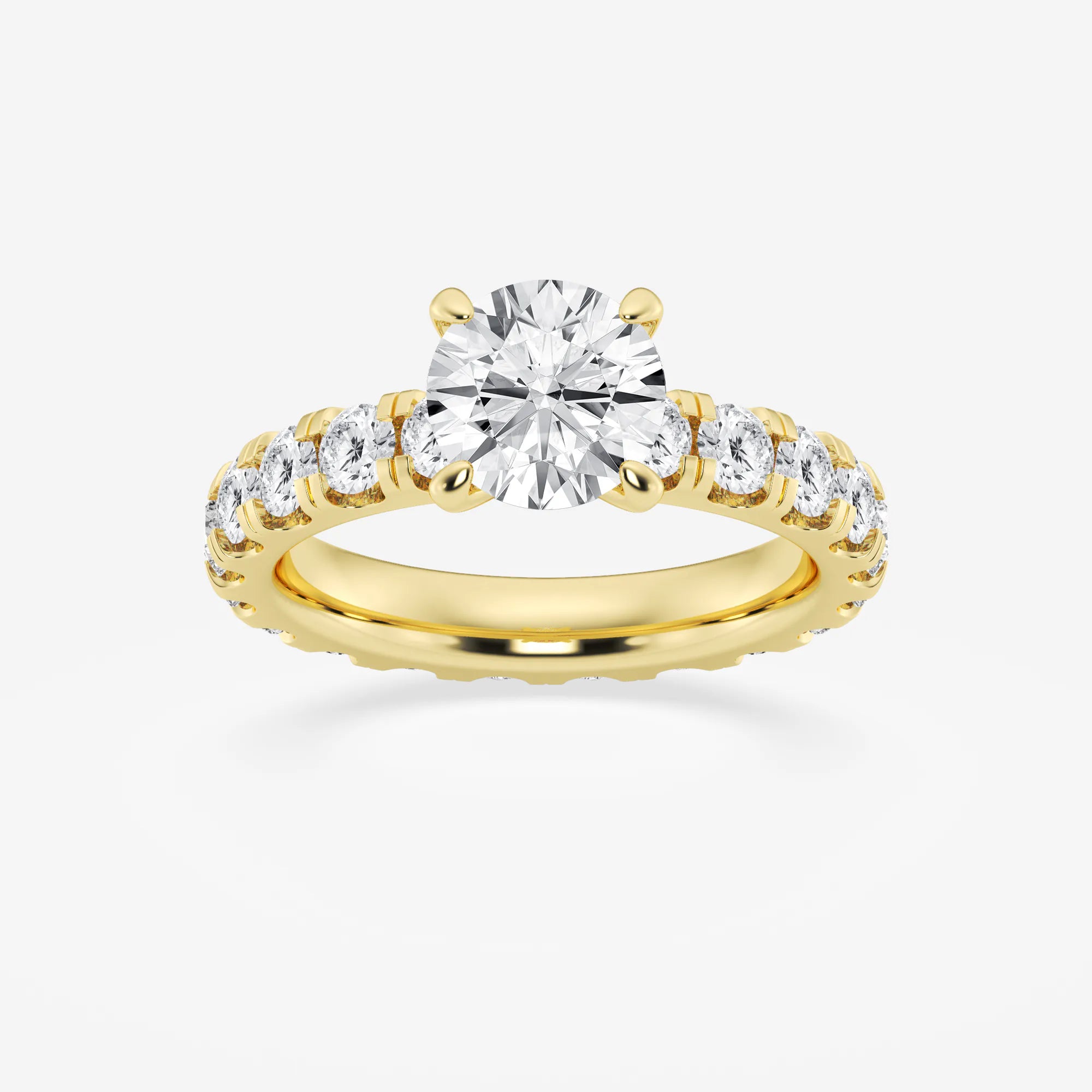 Round Cut Lab Grown Diamond Solitaire Engagement Ring