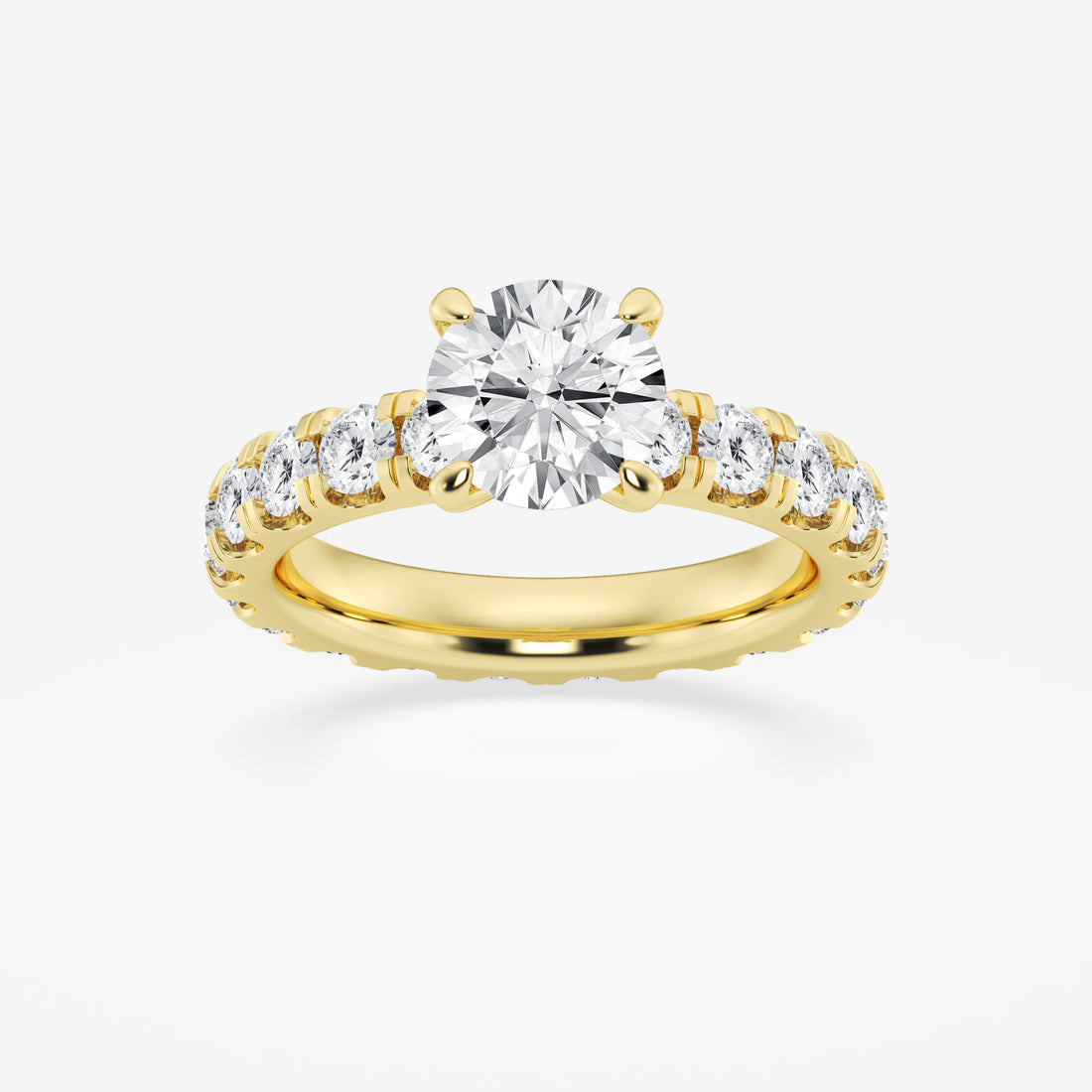 Round Cut Lab Grown Diamond Solitaire Engagement Ring