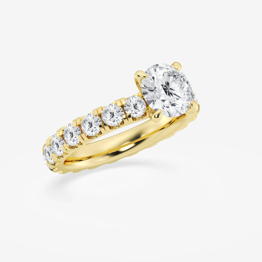 Round Cut Lab Grown Diamond Solitaire Engagement Ring