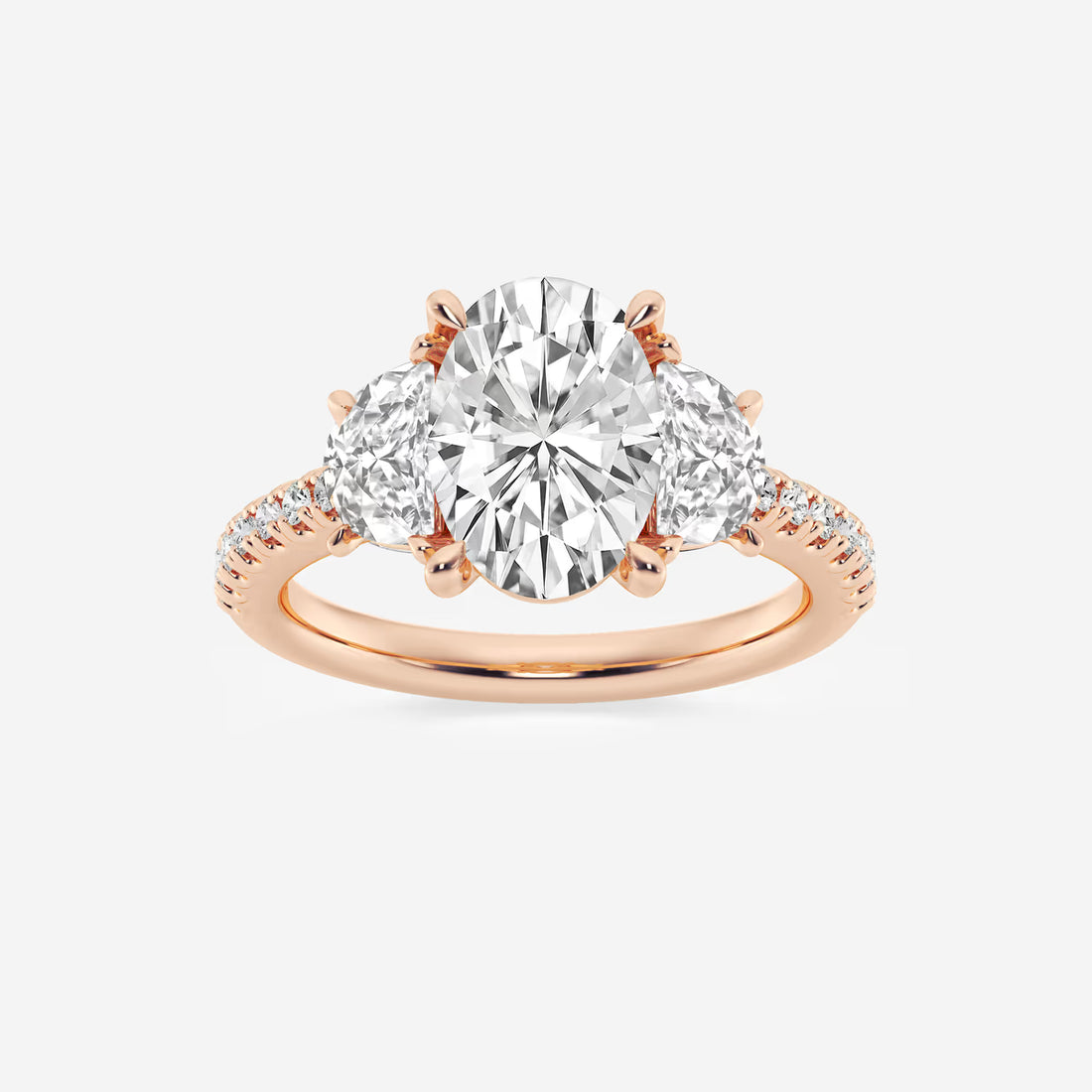 Oval Cut Three-Stone Engagement Ring