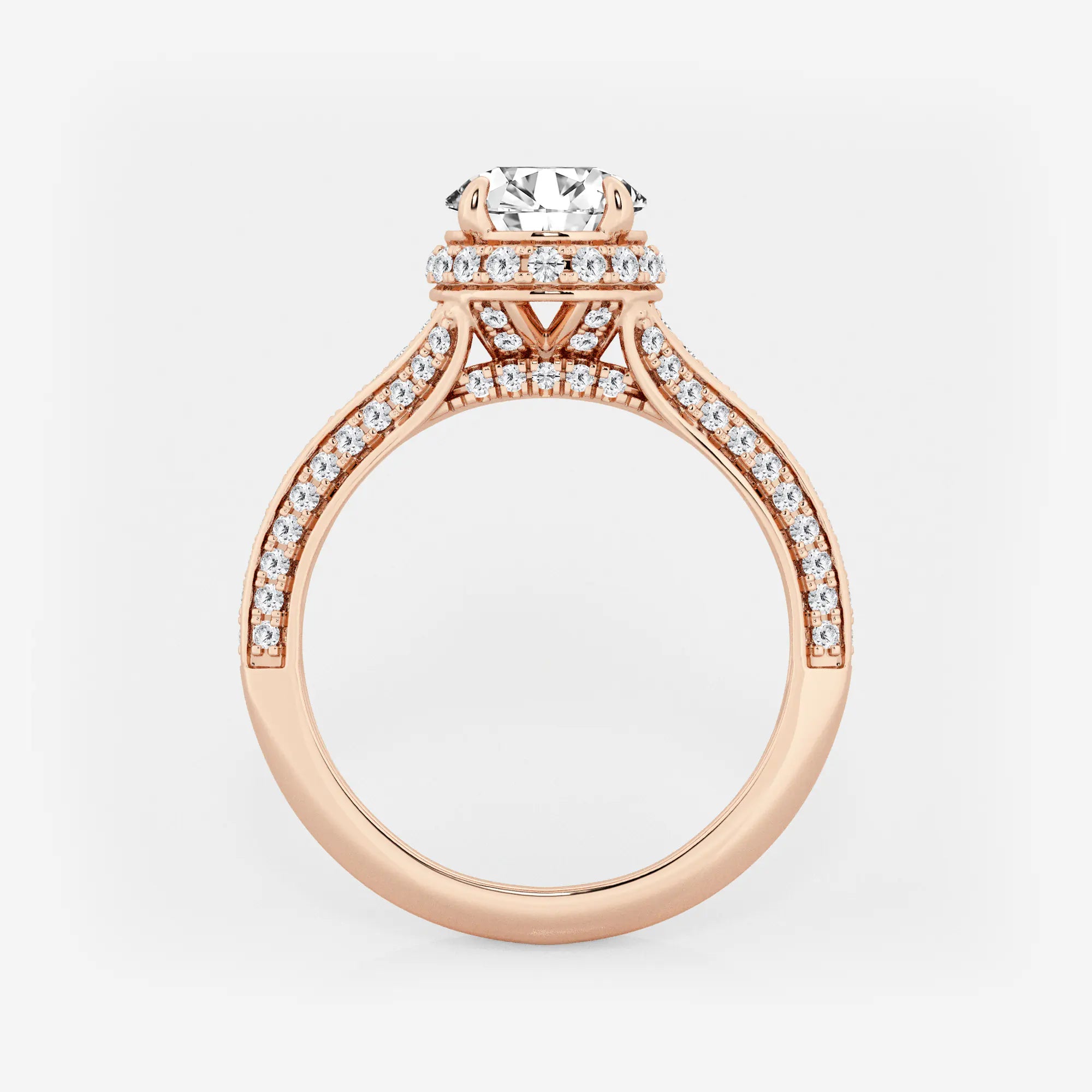 Round Cut Lab Grown Diamond Bridal Set
