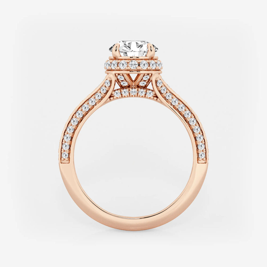 Round Cut Lab Grown Diamond Bridal Set