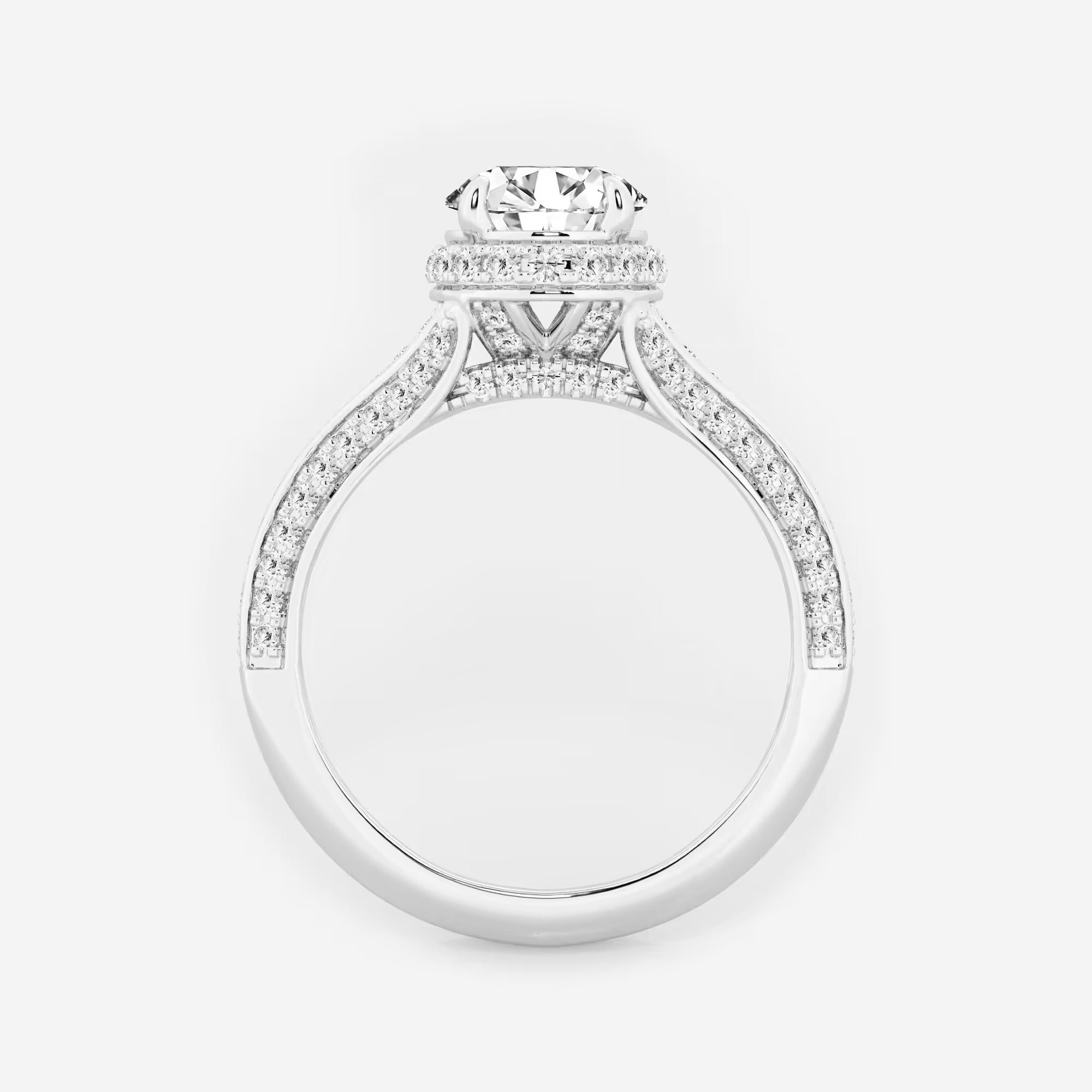 Round Cut Lab Grown Diamond Bridal Set