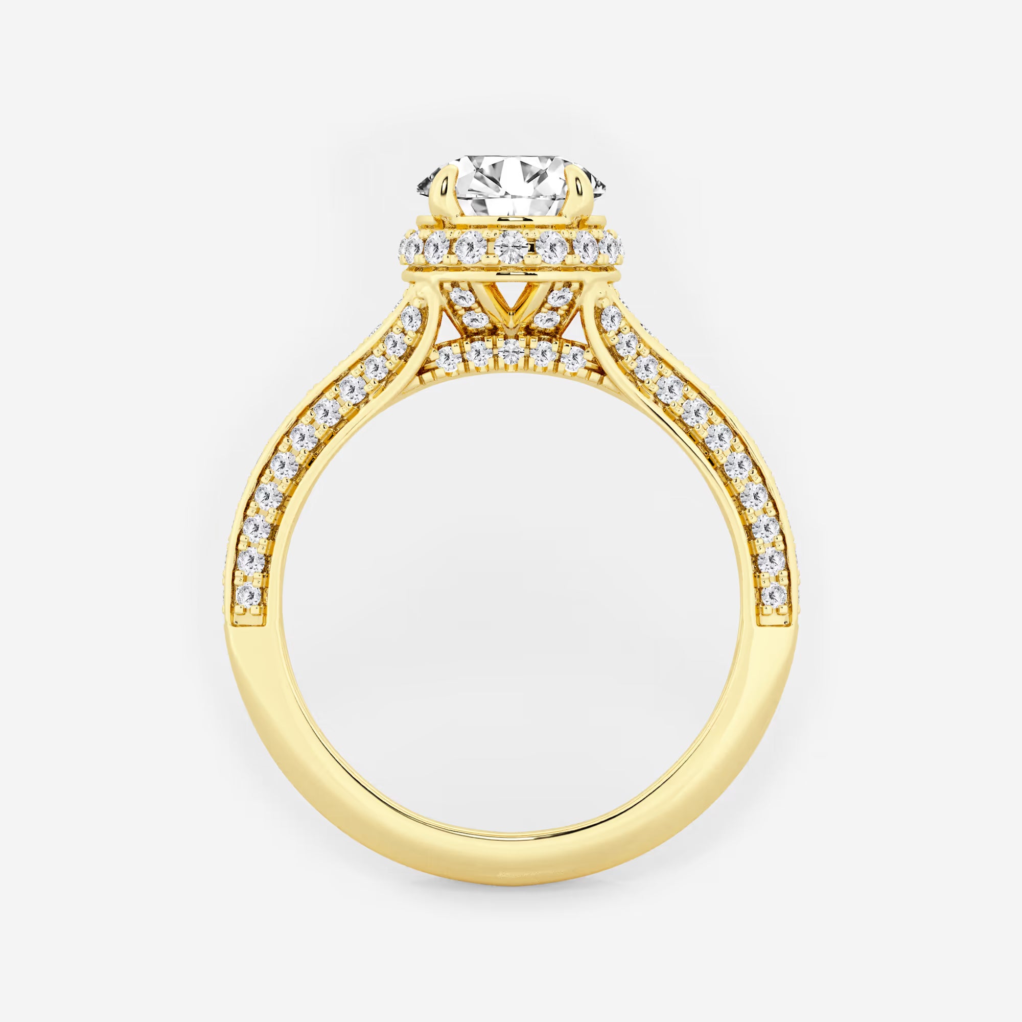 Round Cut Lab Grown Diamond Bridal Set