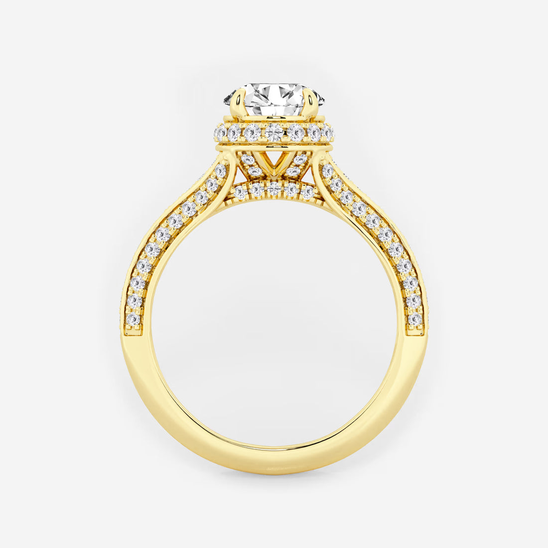 Round Cut Lab Grown Diamond Bridal Set