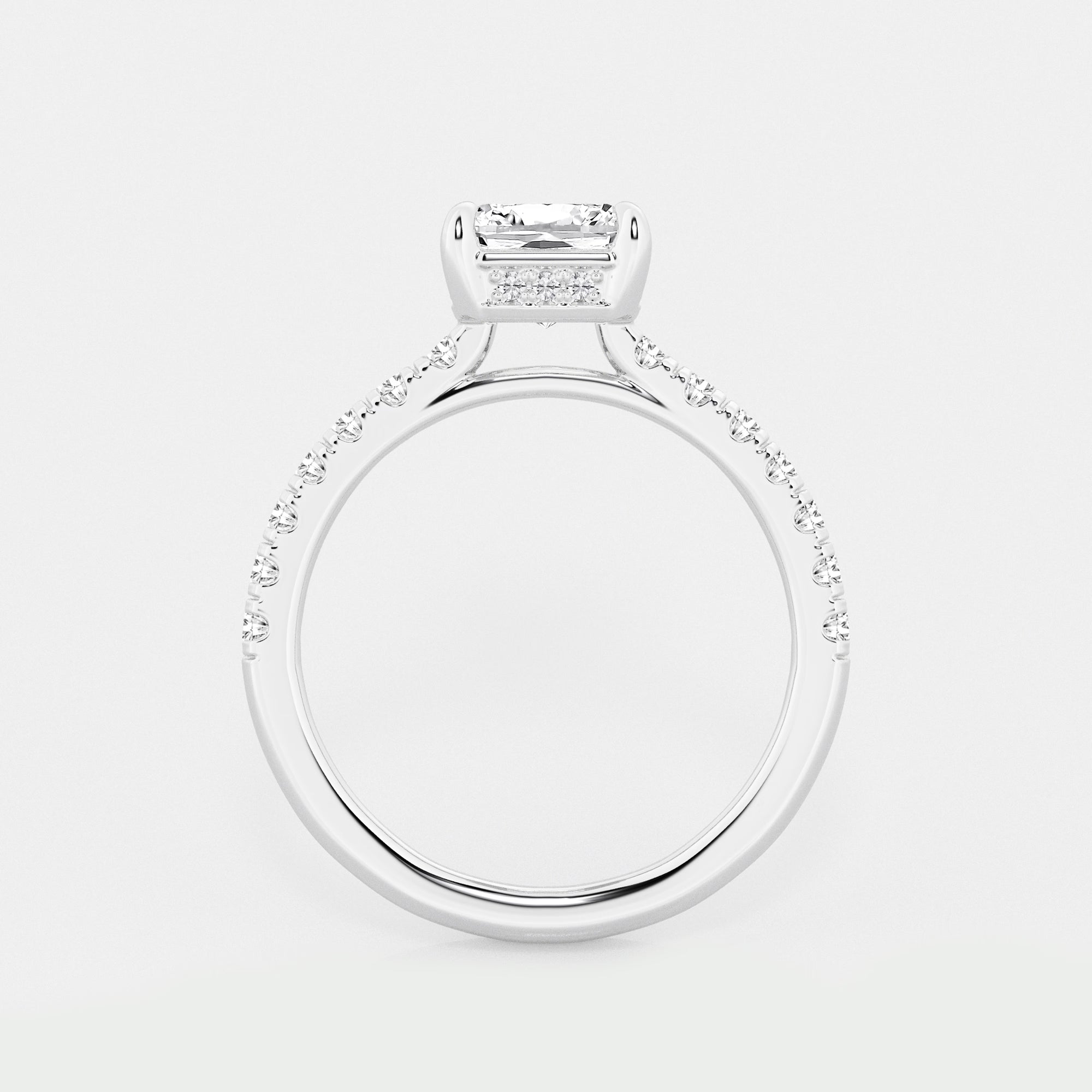 Emerald Cut Lab Diamond Bridal Set
