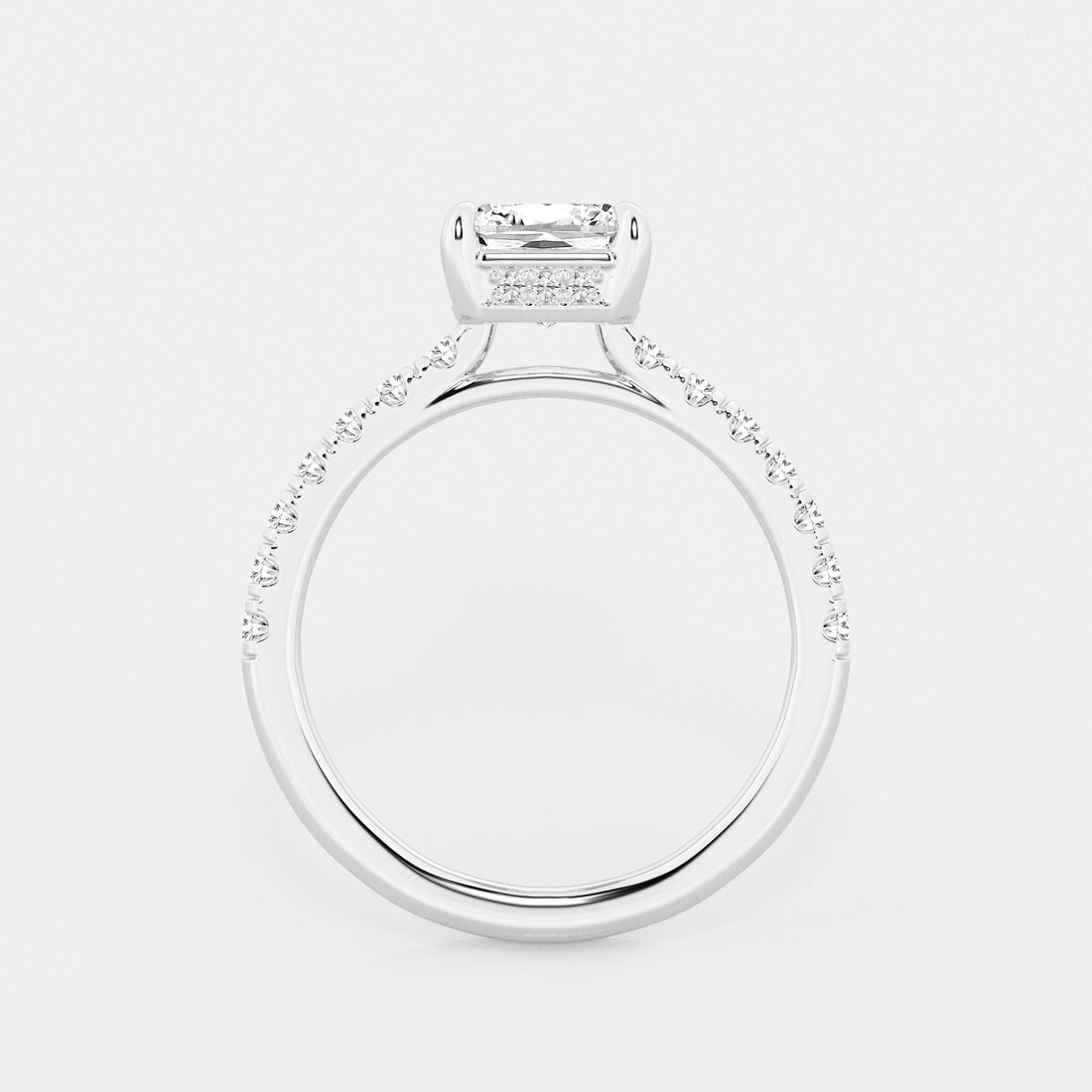 Emerald Cut Lab Diamond Bridal Set