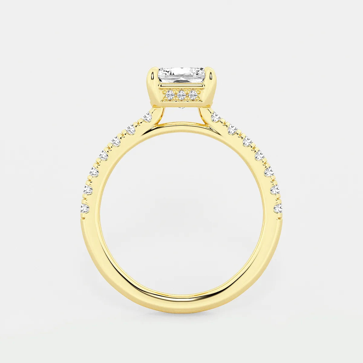 Emerald Cut Lab Diamond Bridal Set