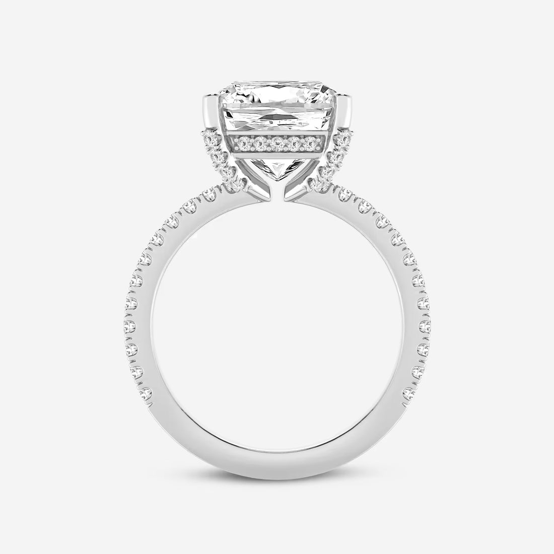 Calista Cushion Diamond Sunburst Halo Engagement Ring