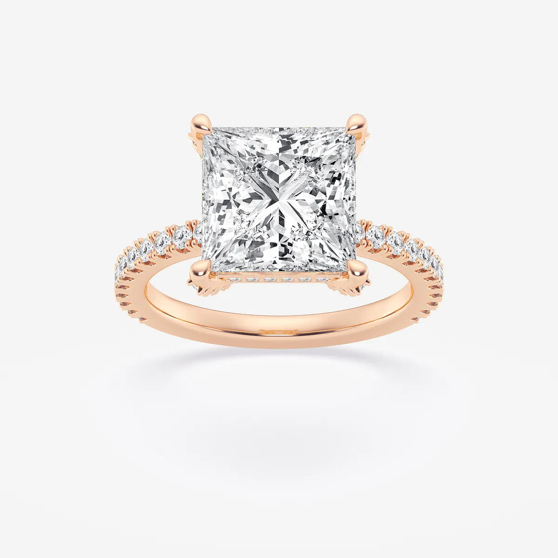 Princess Cut Lab Diamond Engagement Ring