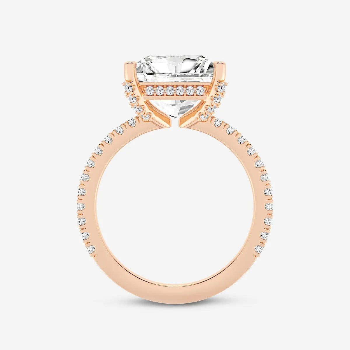 Princess Cut Lab Diamond Engagement Ring