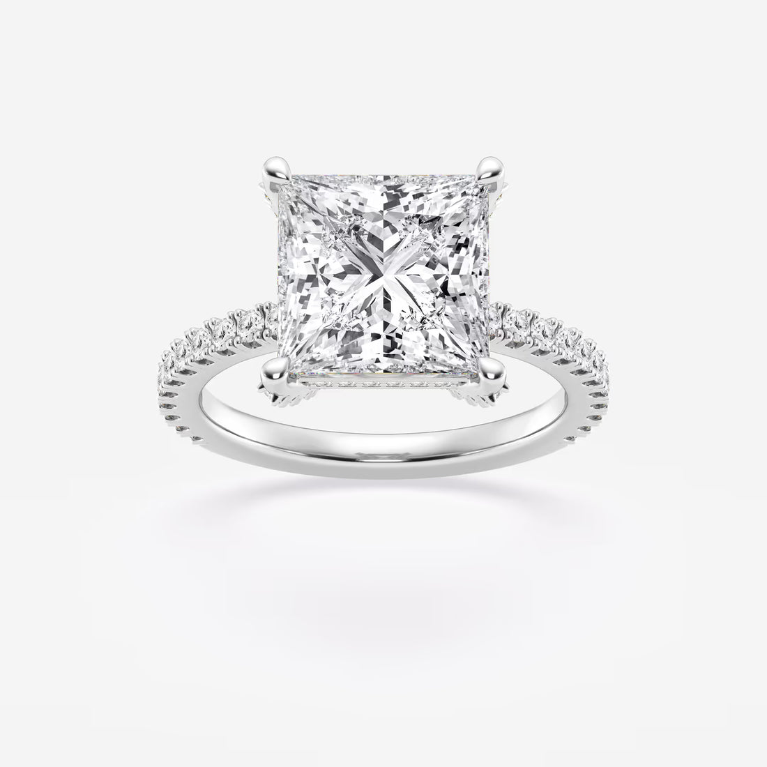 Princess Cut Lab Diamond Engagement Ring