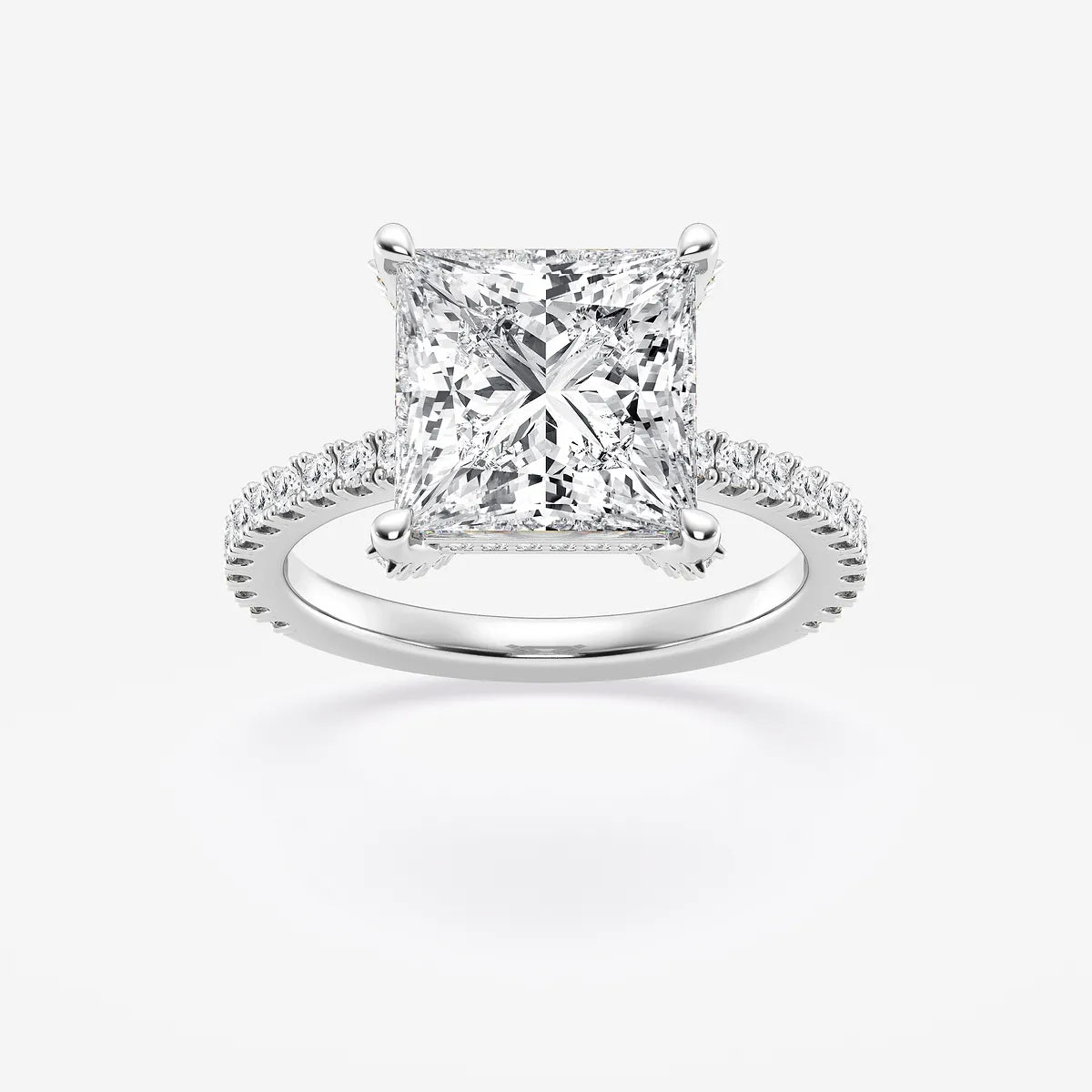 Princess Cut Lab Diamond Engagement Ring