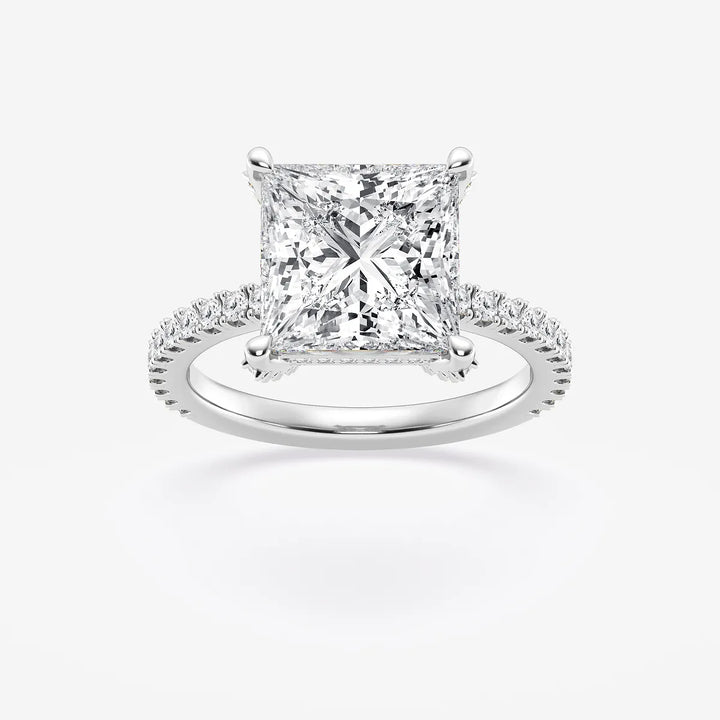 Princess Cut Lab Diamond Engagement Ring