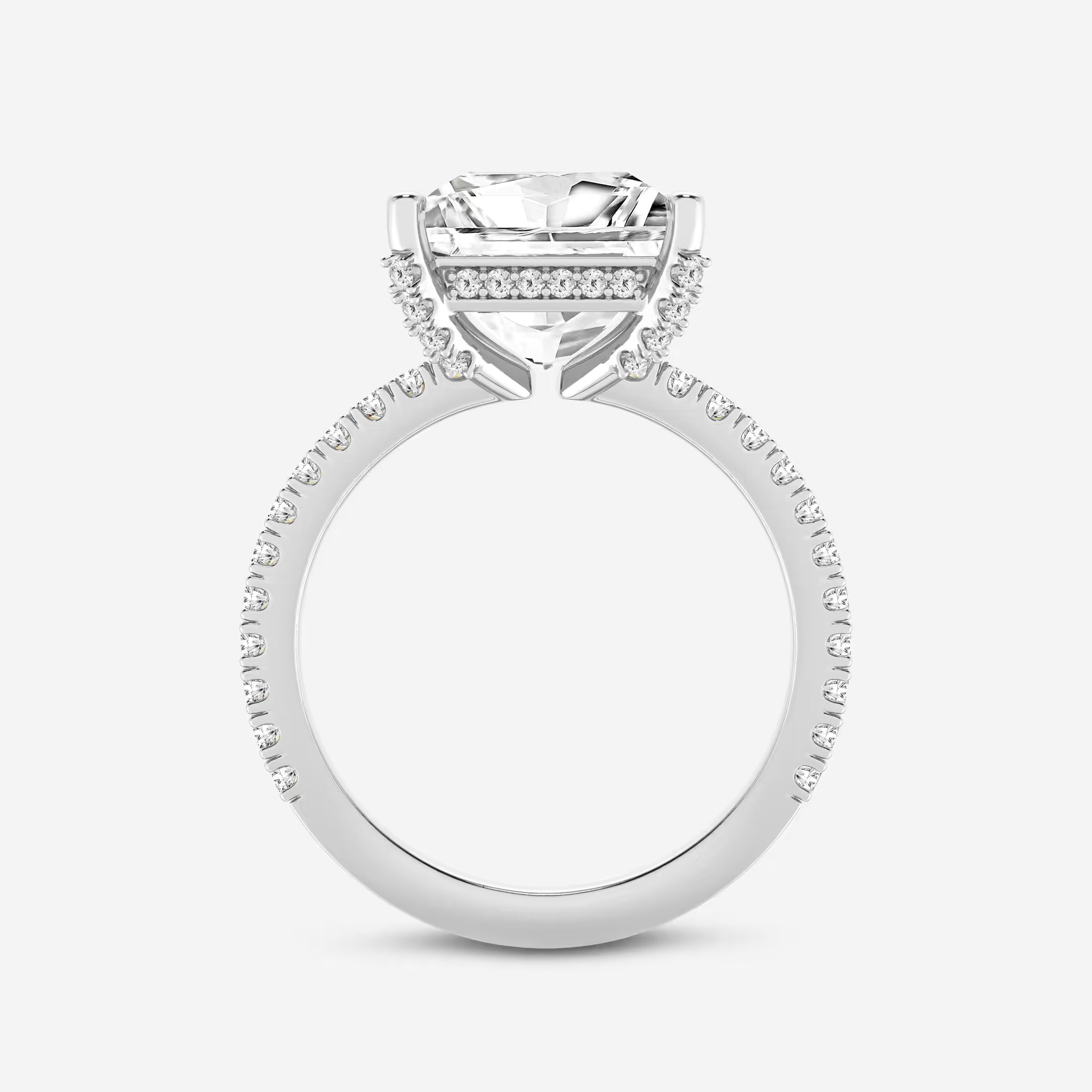 Princess Cut Lab Diamond Engagement Ring