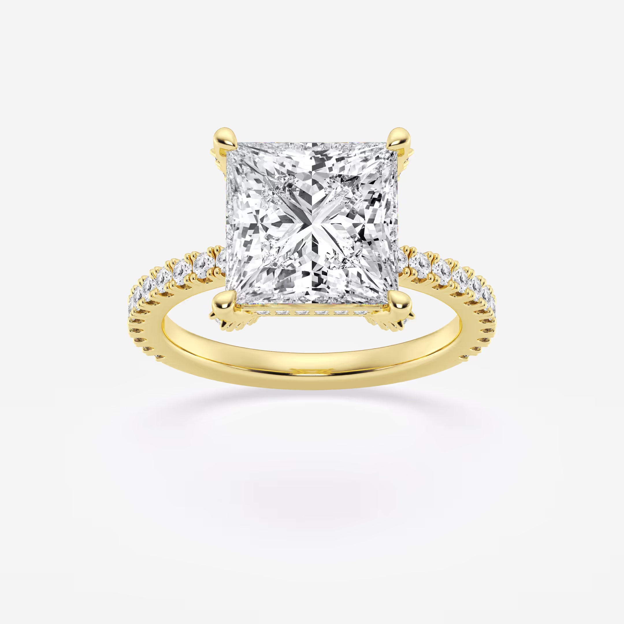 Princess Cut Lab Diamond Engagement Ring