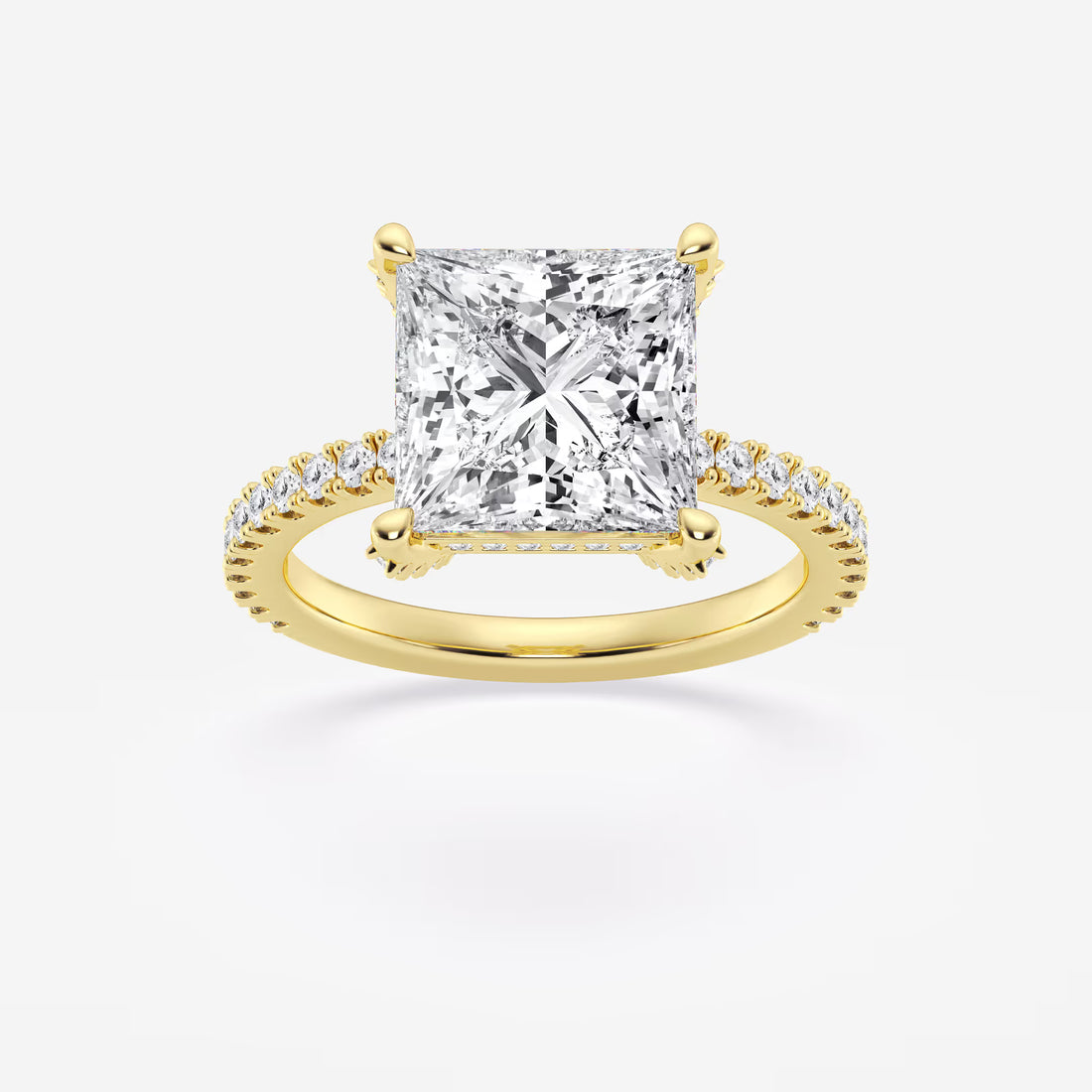 Princess Cut Lab Diamond Engagement Ring