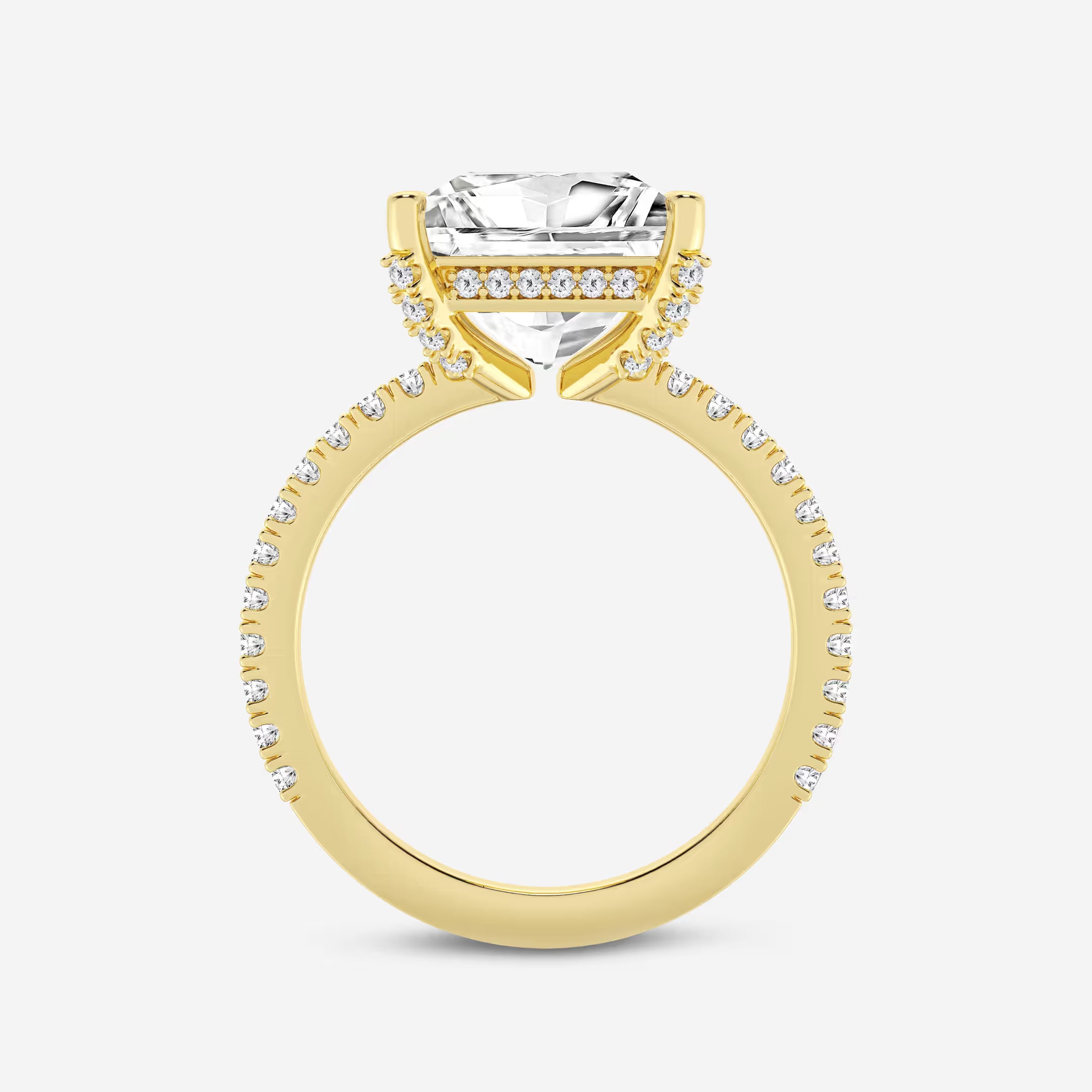 Princess Cut Lab Diamond Engagement Ring