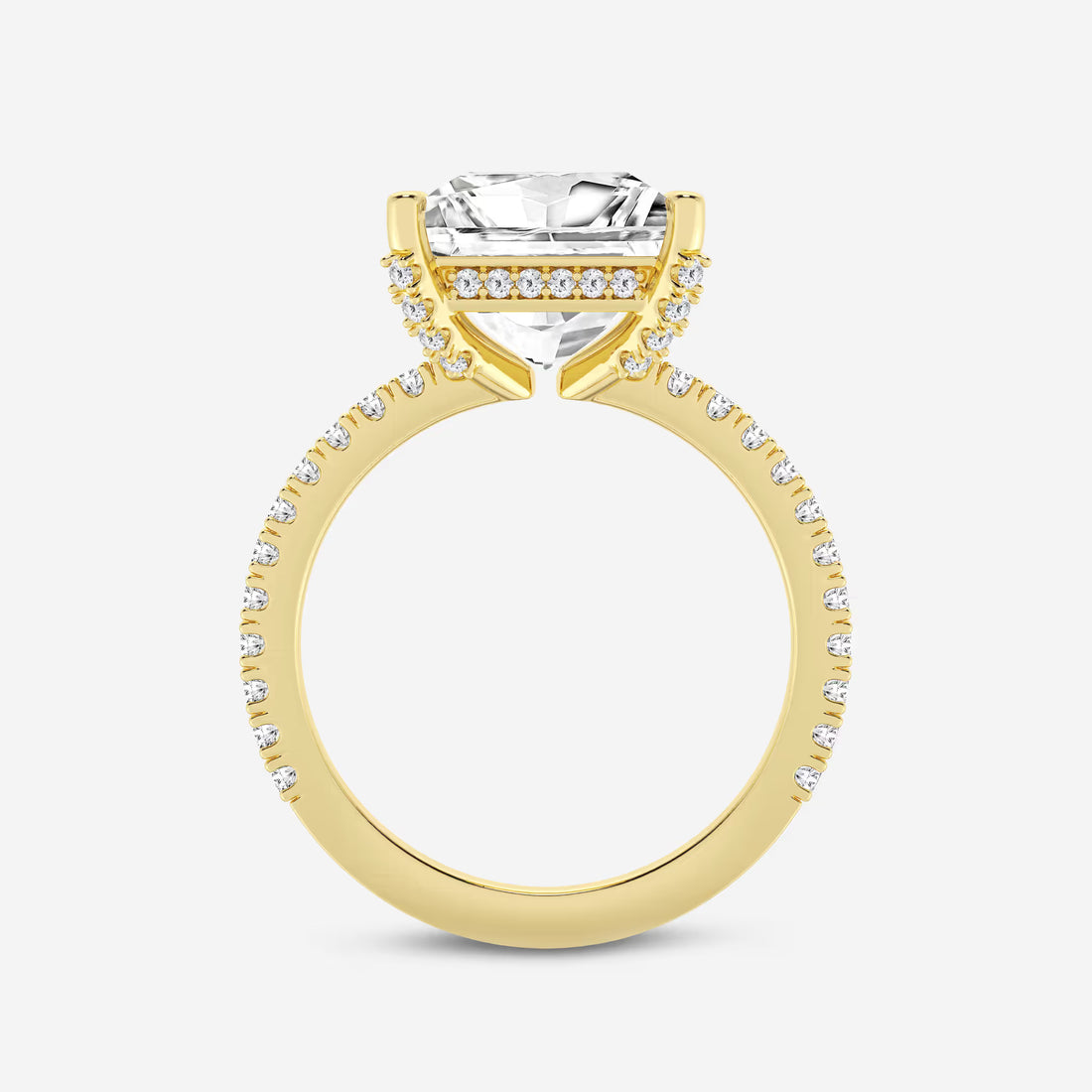Princess Cut Lab Diamond Engagement Ring