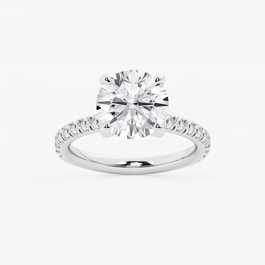 Round Cut Lab Grown Diamond Engagement Ring
