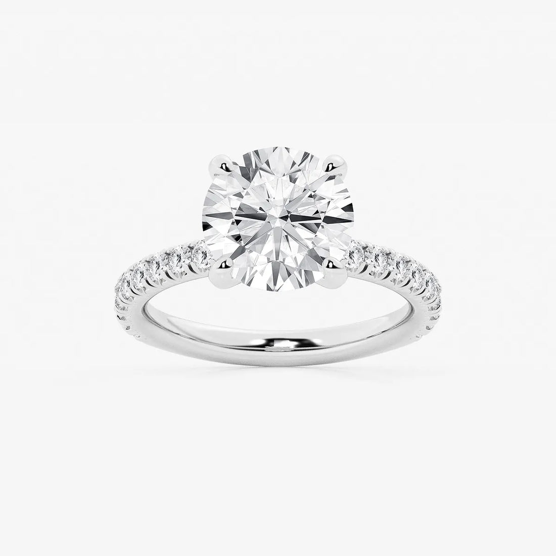 Round Cut Lab Grown Diamond Engagement Ring
