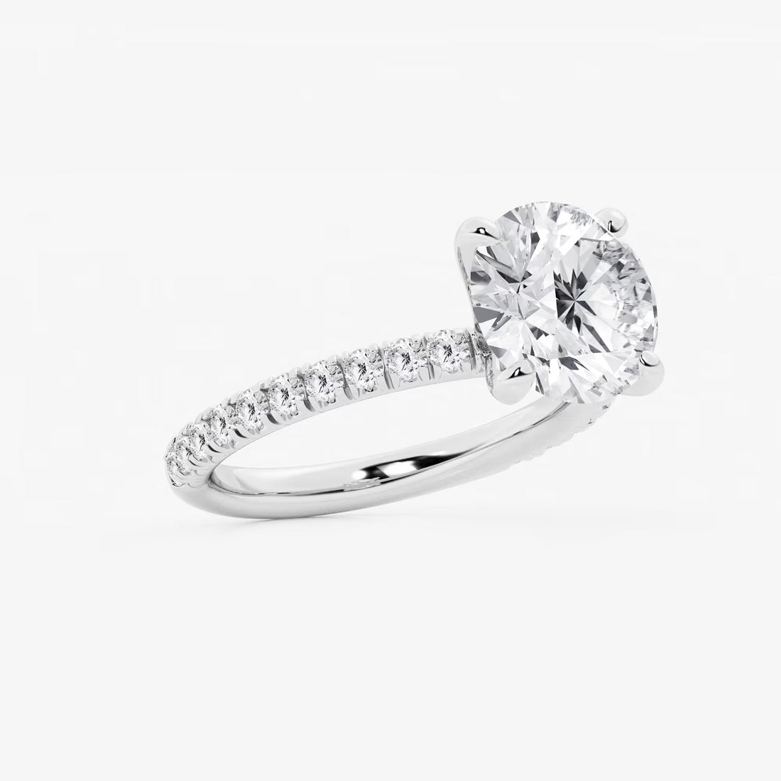 Round Cut Lab Grown Diamond Engagement Ring
