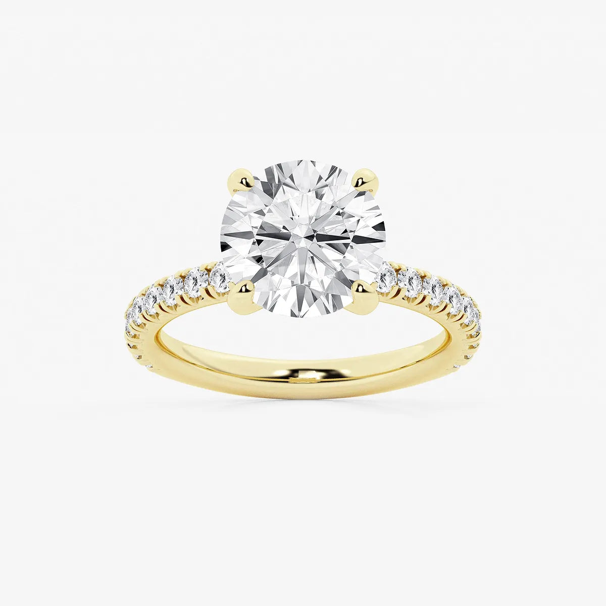 Round Cut Lab Grown Diamond Engagement Ring