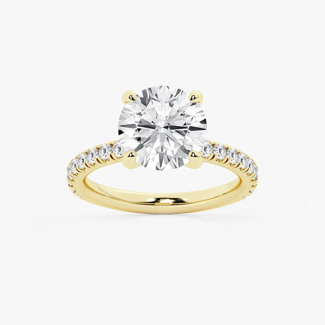 Round Cut Lab Grown Diamond Engagement Ring