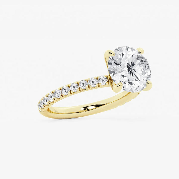 Round Cut Lab Grown Diamond Engagement Ring