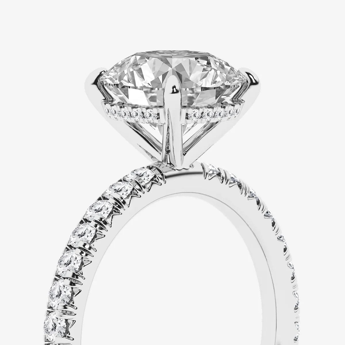 Round Cut Lab Grown Diamond Engagement Ring