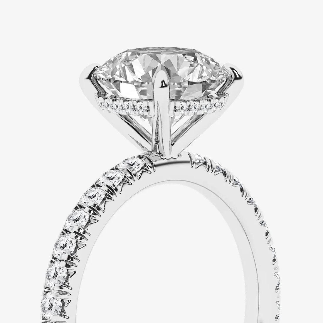 Round Cut Lab Grown Diamond Engagement Ring
