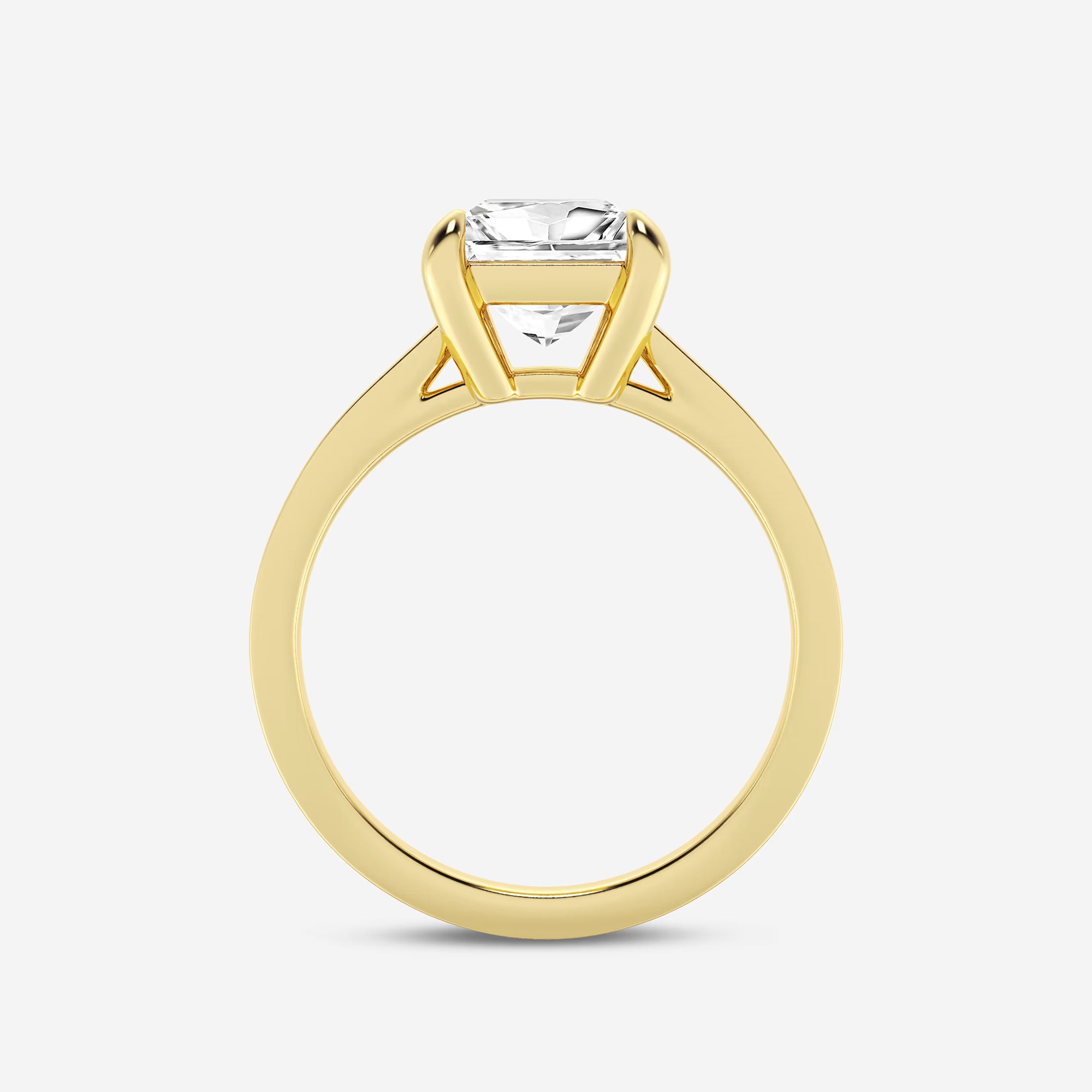 Classic Solitaire Princess Cut Engagement Ring