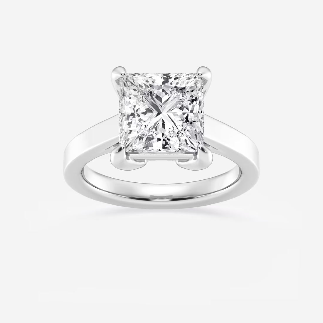 Classic Solitaire Princess Cut Engagement Ring