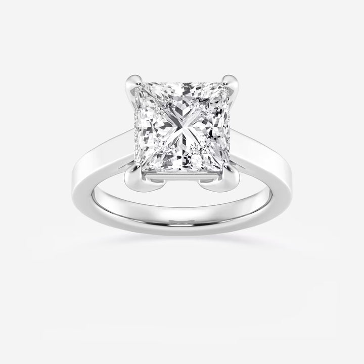 Classic Solitaire Princess Cut Engagement Ring