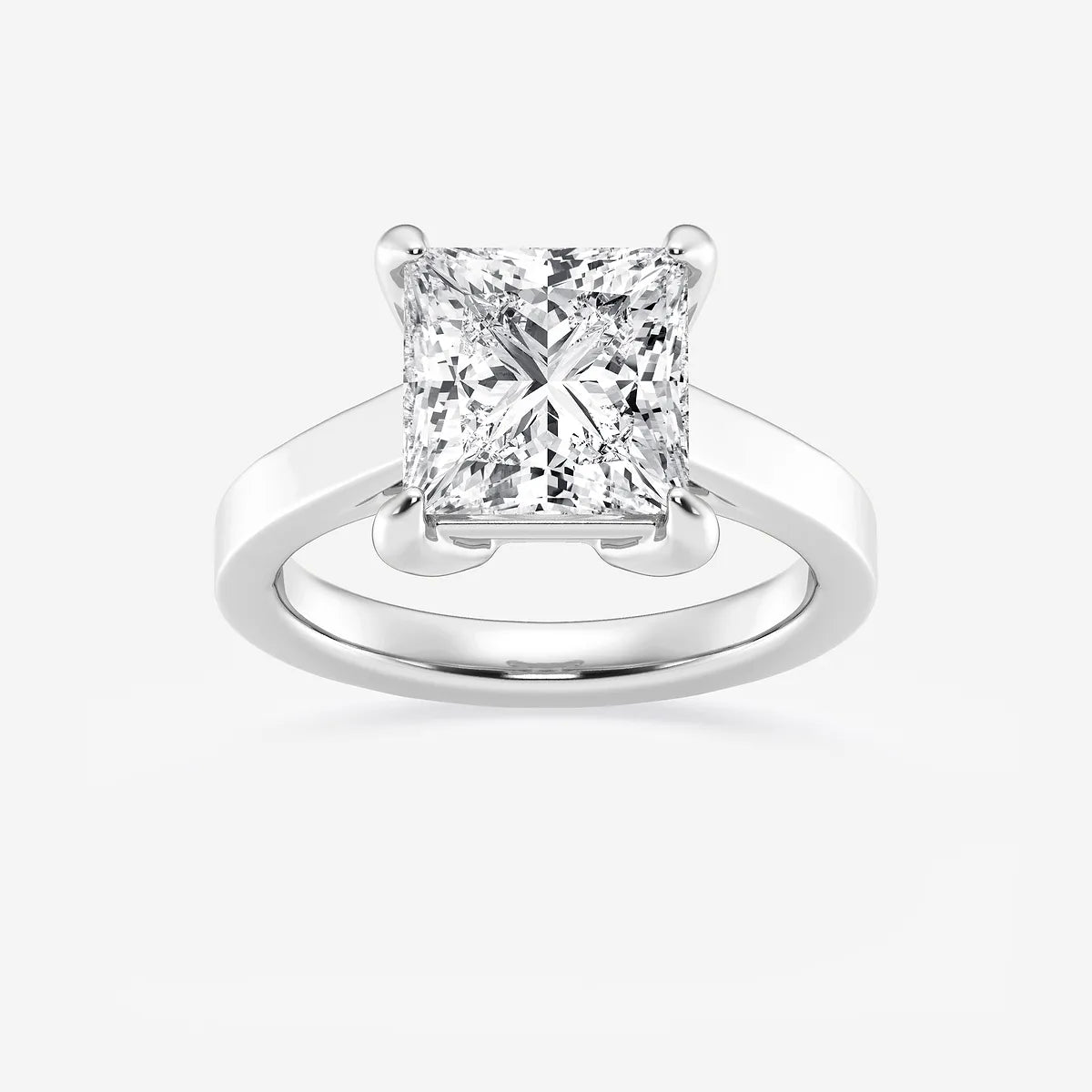Classic Solitaire Princess Cut Engagement Ring