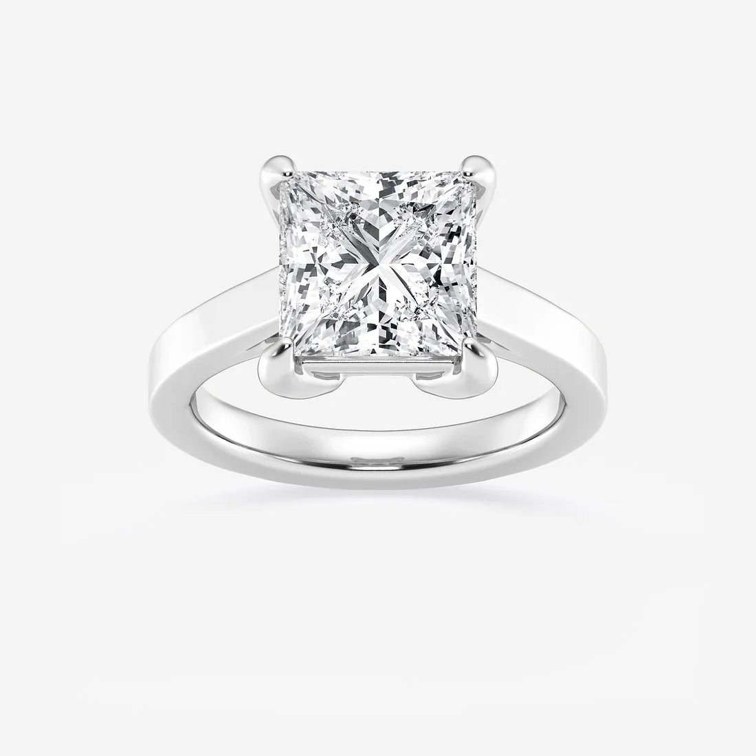 Classic Solitaire Princess Cut Engagement Ring