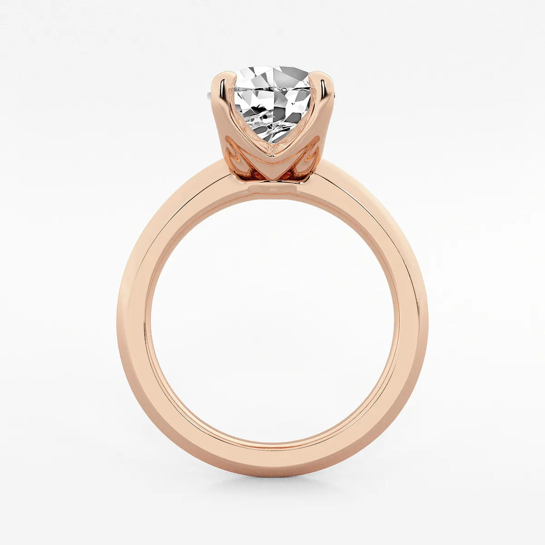 Pear Cut Lab Grown Diamond Engagement Ring  Classic Solitaire Pear Shape Diamond Ring