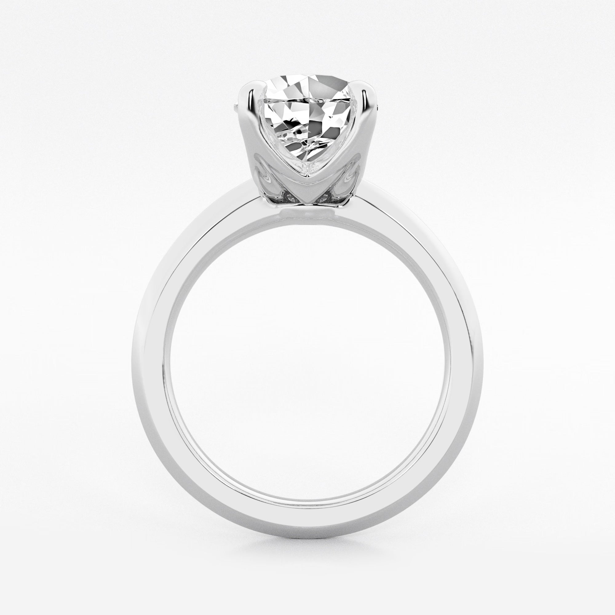 Pear Cut Lab Grown Diamond Engagement Ring  Classic Solitaire Pear Shape Diamond Ring