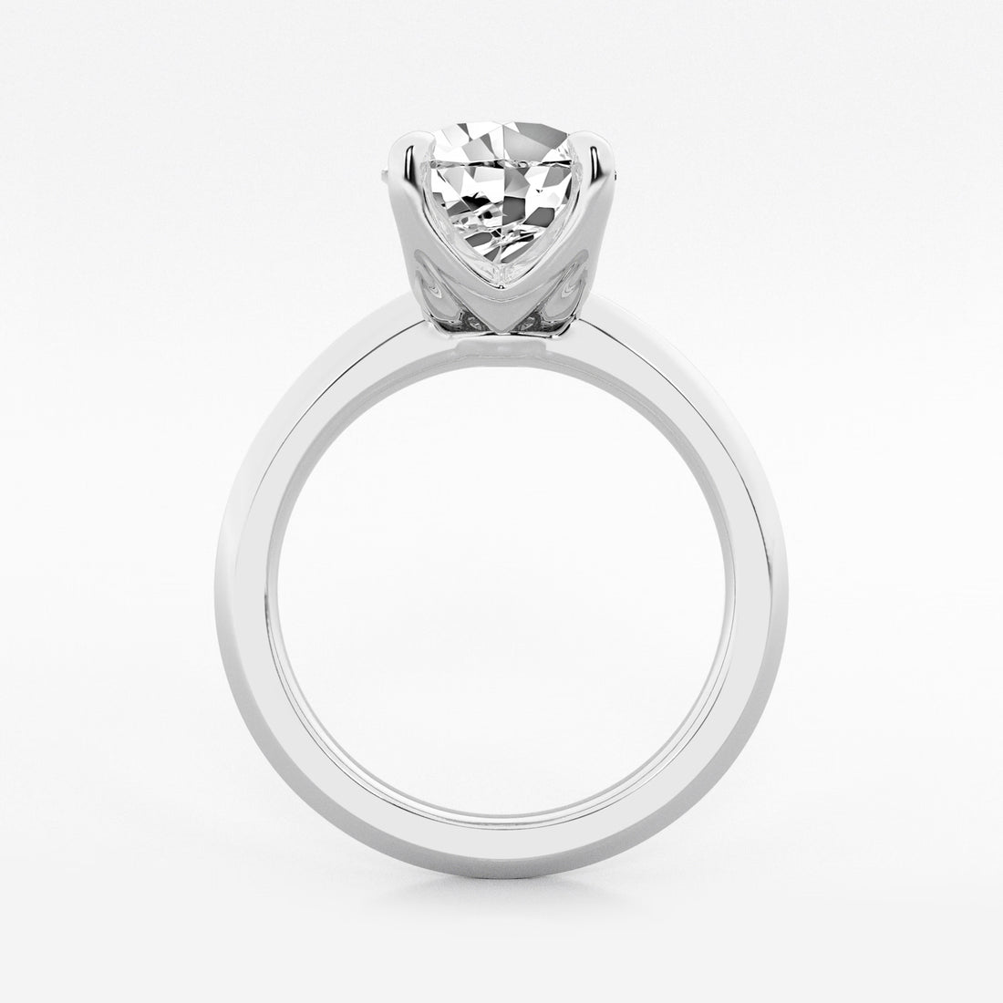 Pear Cut Lab Grown Diamond Engagement Ring  Classic Solitaire Pear Shape Diamond Ring