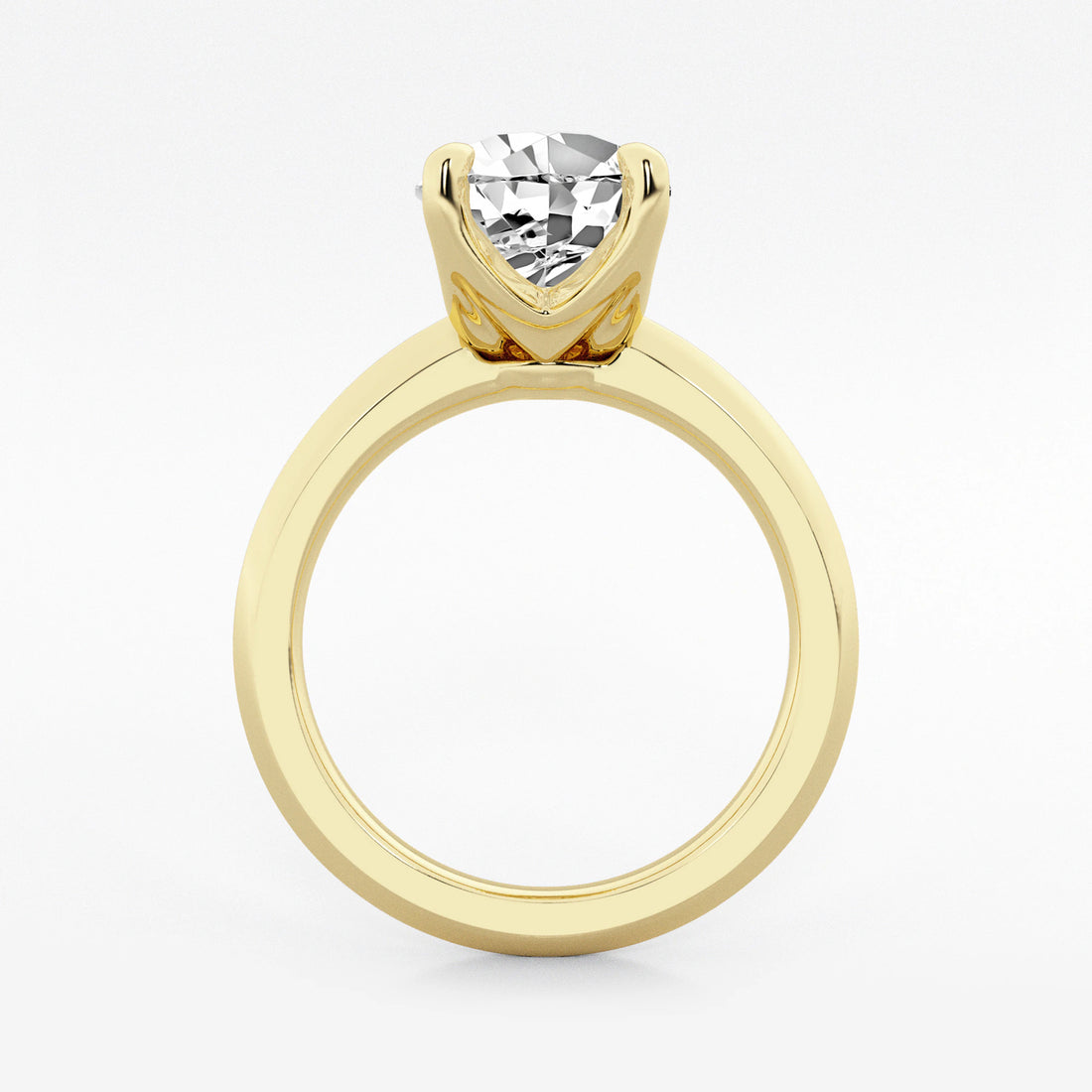 Pear Cut Lab Grown Diamond Engagement Ring  Classic Solitaire Pear Shape Diamond Ring