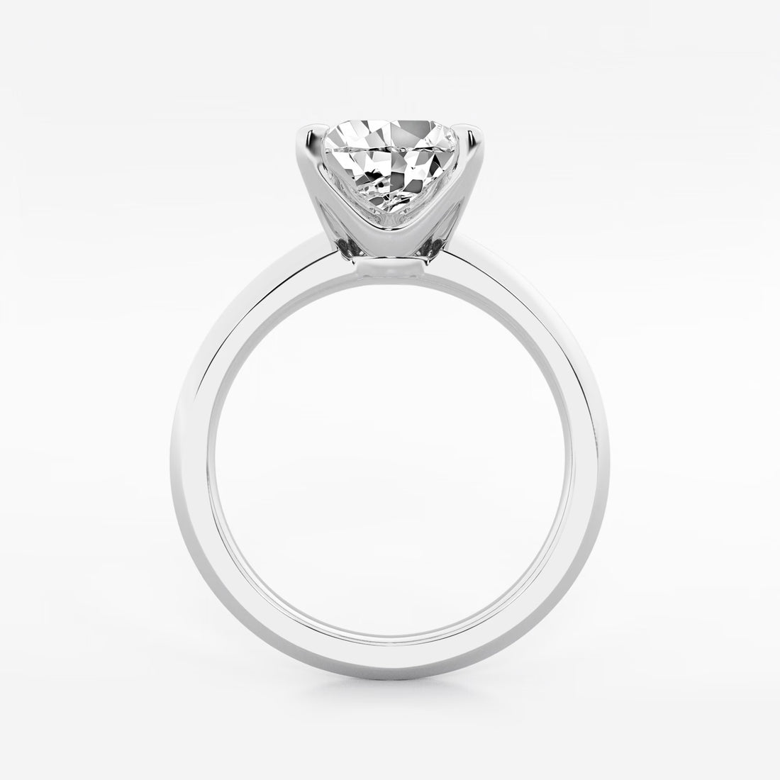 Princess Cut Lab Diamond Solitaire Engagement Ring