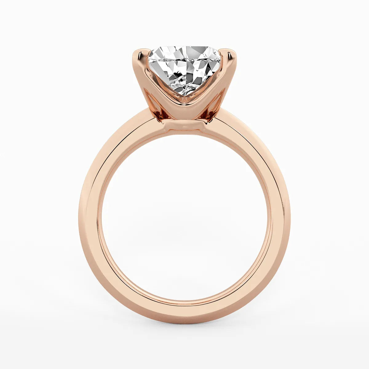 Princess Cut Lab Diamond Solitaire Engagement Ring