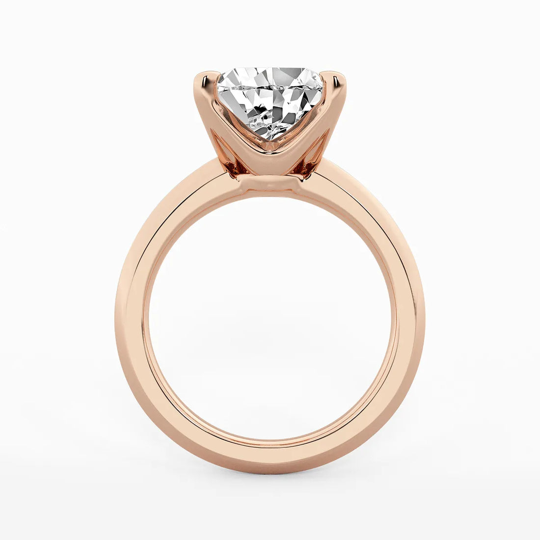 Princess Cut Lab Diamond Solitaire Engagement Ring