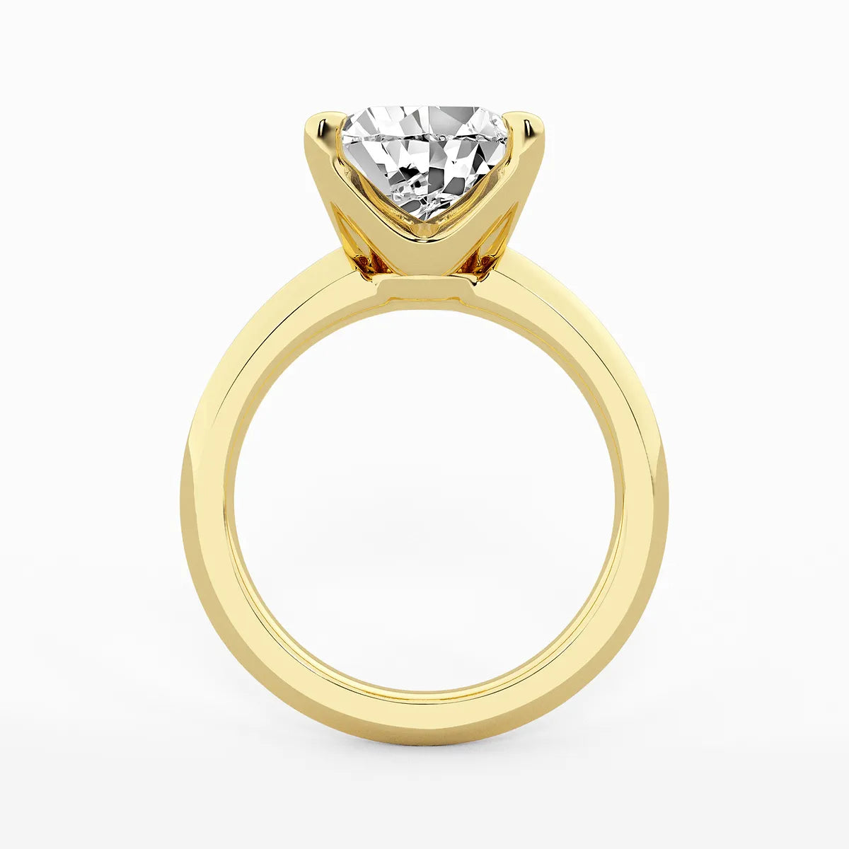 Princess Cut Lab Diamond Solitaire Engagement Ring