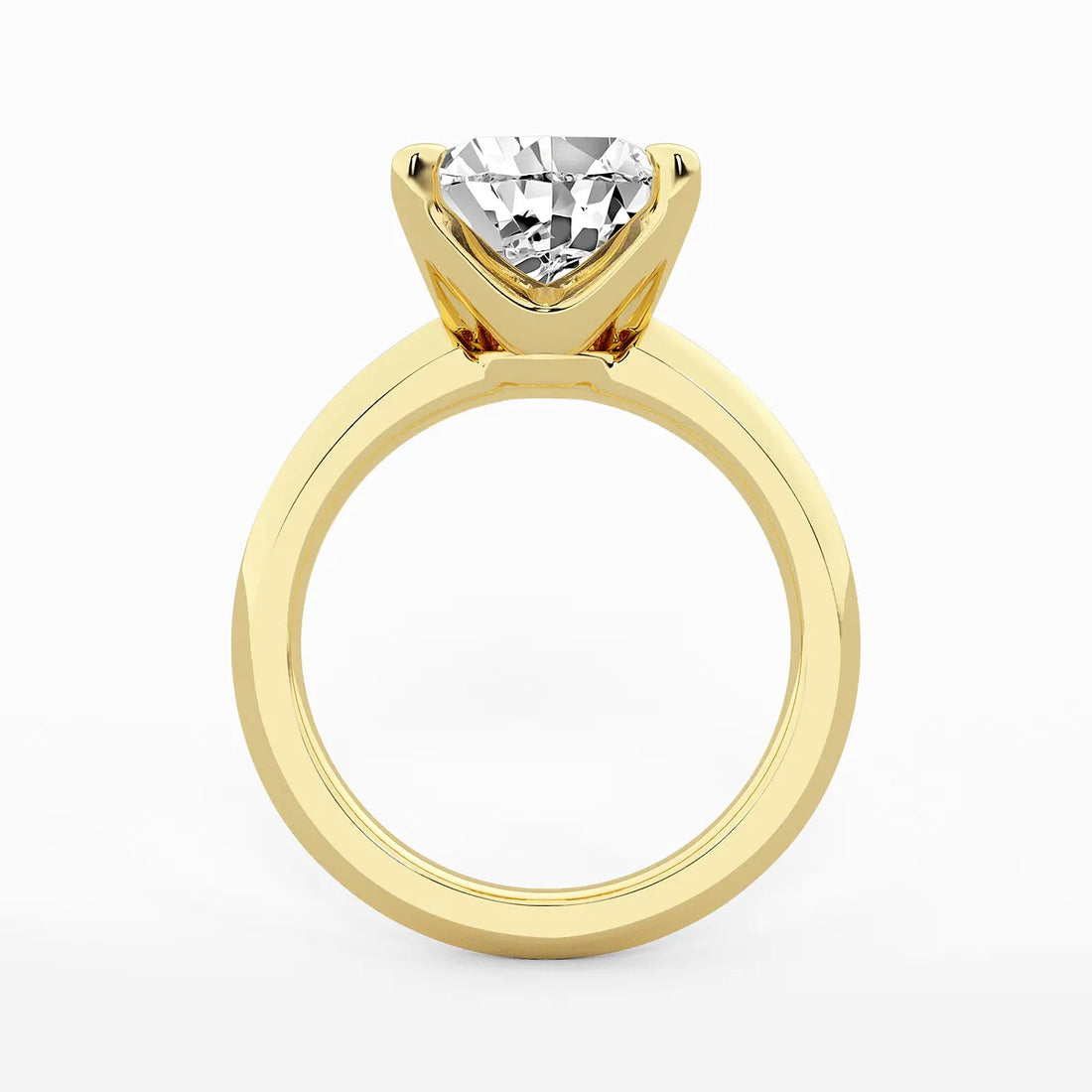 Princess Cut Lab Diamond Solitaire Engagement Ring